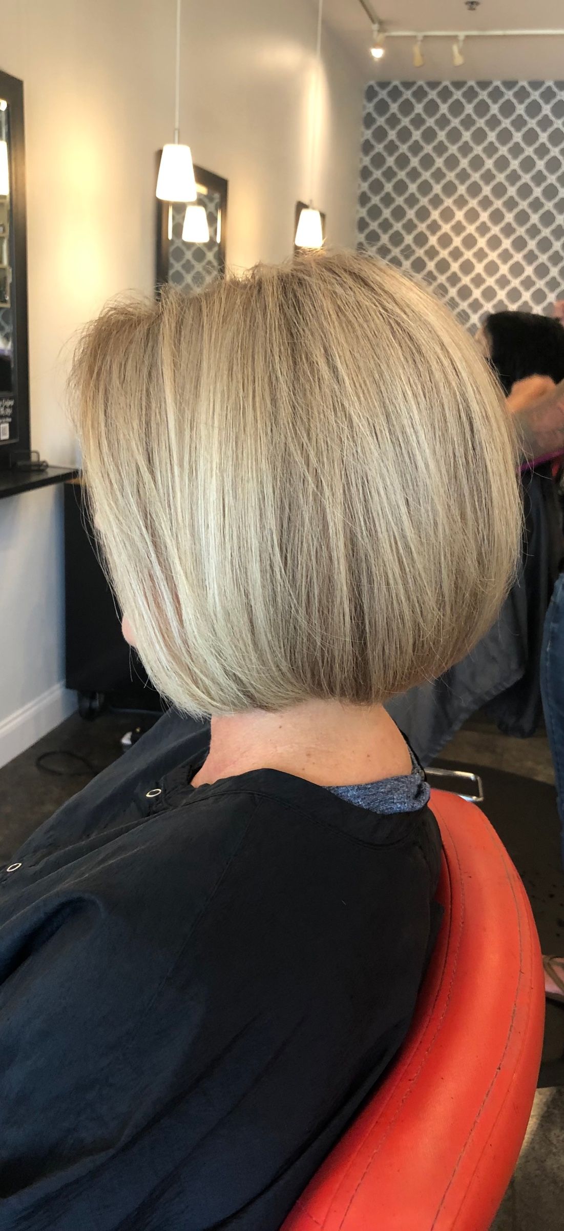 Polished blonde bob