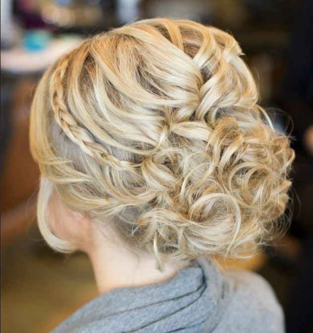 Braided bridal updo